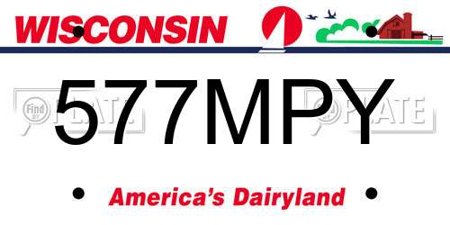 577MPY Wisconsin License Plate