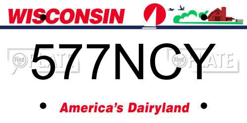 577NCY Wisconsin License Plate