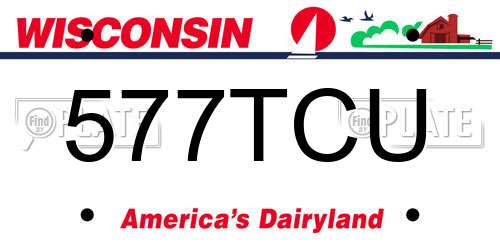 577TCU Wisconsin License Plate