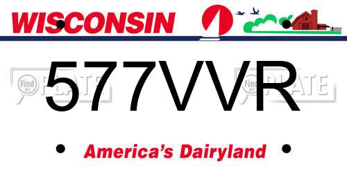 577VVR Wisconsin License Plate