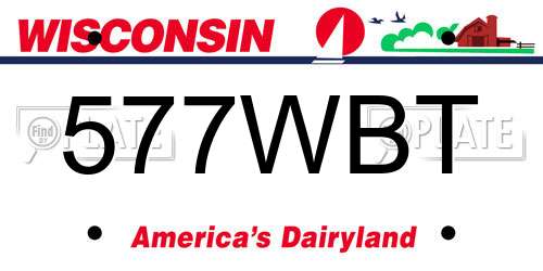 577WBT Wisconsin License Plate