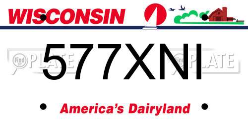 577XNI Wisconsin License Plate