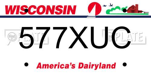 577XUC Wisconsin License Plate