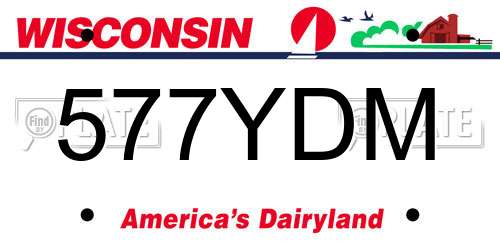 577YDM Wisconsin License Plate