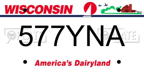 577YNA Wisconsin License Plate