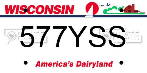 577YSS Wisconsin License Plate