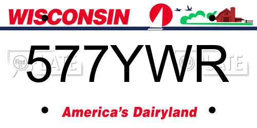 577YWR Wisconsin License Plate