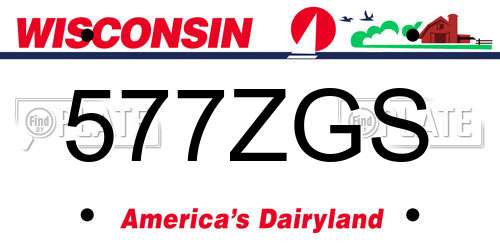577ZGS Wisconsin License Plate