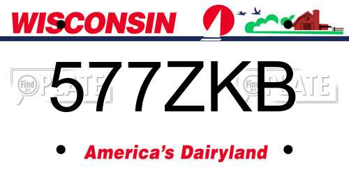 577ZKB Wisconsin License Plate