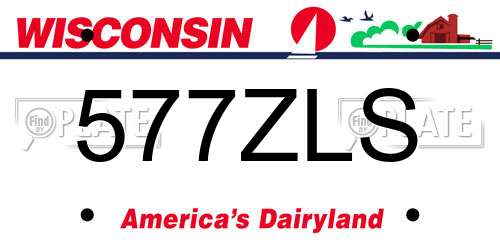 577ZLS Wisconsin License Plate