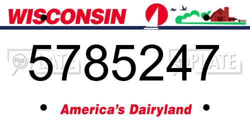 5785247 Wisconsin License Plate