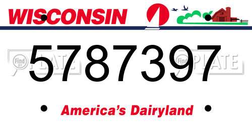 5787397 Wisconsin License Plate