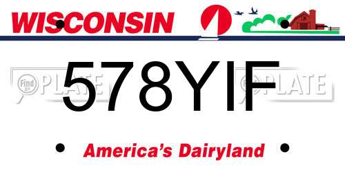 578YIF Wisconsin License Plate