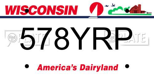 578YRP Wisconsin License Plate