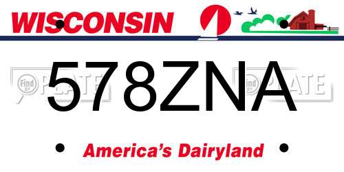 578ZNA Wisconsin License Plate