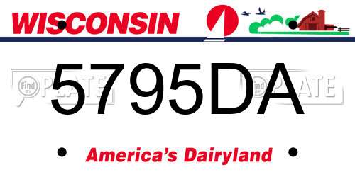 5795DA Wisconsin License Plate