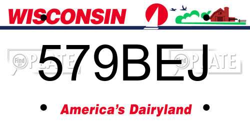 579BEJ Wisconsin License Plate