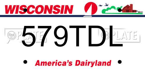 579TDL Wisconsin License Plate