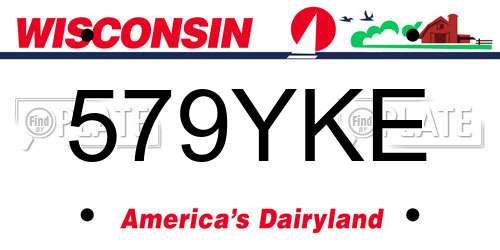 579YKE Wisconsin License Plate