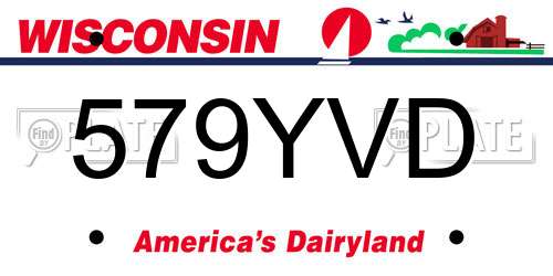 579YVD Wisconsin License Plate