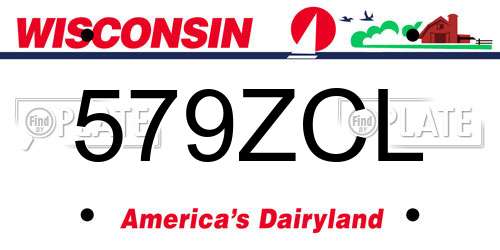 579ZCL Wisconsin License Plate