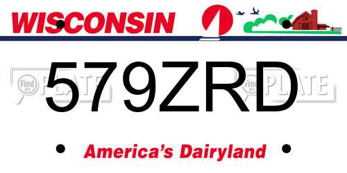 579ZRD Wisconsin License Plate
