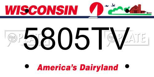 5805TV Wisconsin License Plate