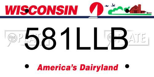 581LLB Wisconsin License Plate