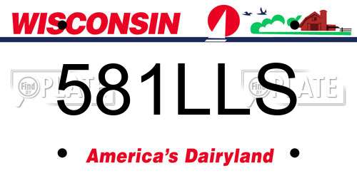 581LLS Wisconsin License Plate