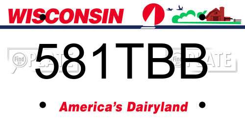 581TBB Wisconsin License Plate