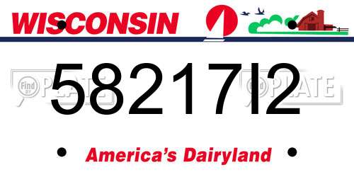 58217I2 Wisconsin License Plate