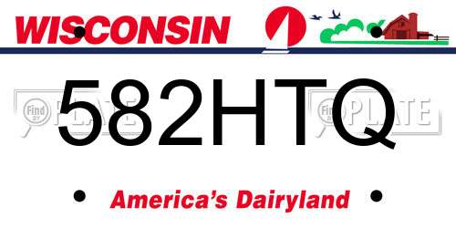 582HTQ Wisconsin License Plate