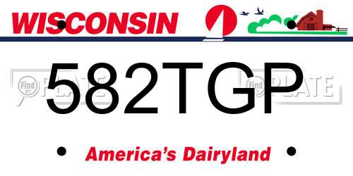 582TGP Wisconsin License Plate