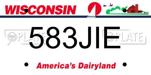 583JIE Wisconsin License Plate