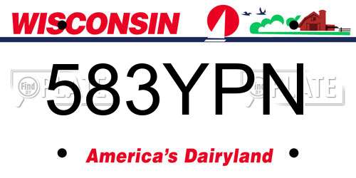 583YPN Wisconsin License Plate