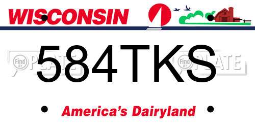 584TKS Wisconsin License Plate