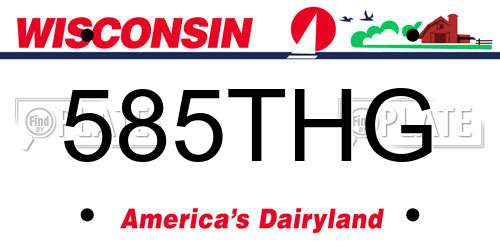 585THG Wisconsin License Plate