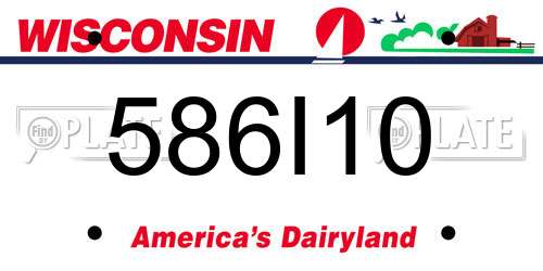 586I10 Wisconsin License Plate