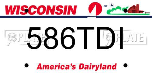 586TDI Wisconsin License Plate