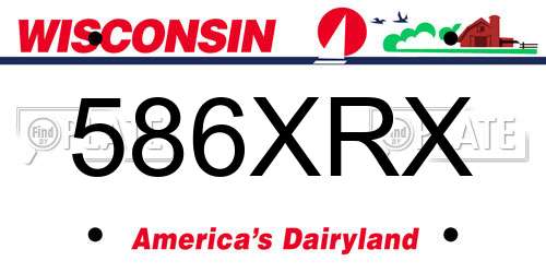 586XRX Wisconsin License Plate