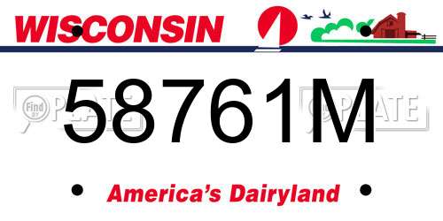58761M Wisconsin License Plate