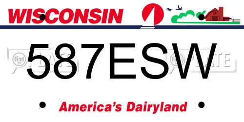 587ESW Wisconsin License Plate