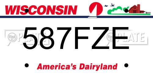 587FZE Wisconsin License Plate