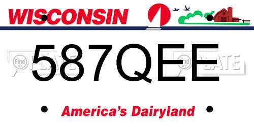 587QEE Wisconsin License Plate
