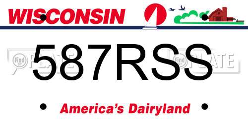 587RSS Wisconsin License Plate