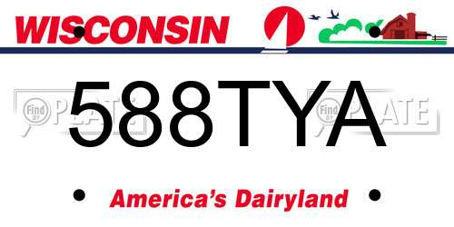 588TYA Wisconsin License Plate