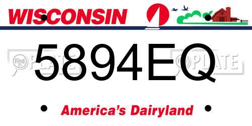 5894EQ Wisconsin License Plate