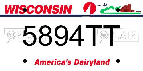 5894TT Wisconsin License Plate