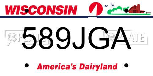 589JGA Wisconsin License Plate