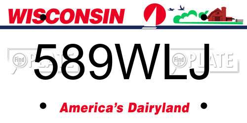 589WLJ Wisconsin License Plate